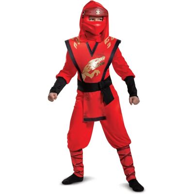 Costume LEGO Kai Ninjago - Rouge/Noir - Enfants 10-12 ans - Publicité Costume LEGO Kai Ninjago - Rouge/Noir - Enfants 10-12 ans - Publicité