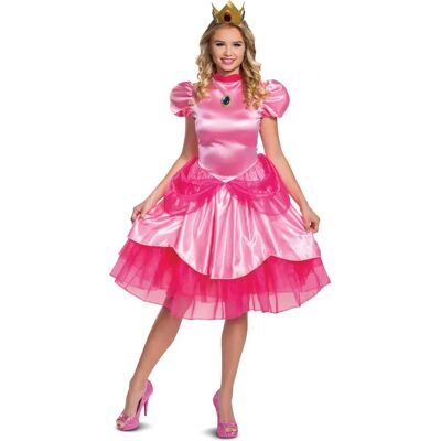 Super Mario Prinses Peach Deluxe Kostuum Super Mario Prinses Peach Deluxe Kostuum