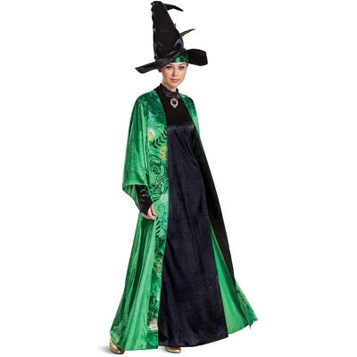 Harry Potter Professor McGonagall Kostym - Stor grön/svart UK12-14 Harry Potter Professor McGonagall Kostym - Stor grön/svart UK12-14