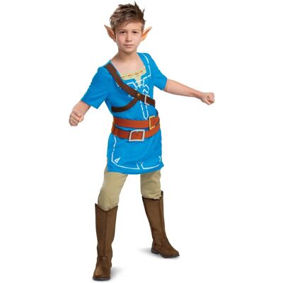 Nintendo Link Breath Of The Wild Kids Costume - Blue/Chest Belts/Ears - Costumes Nintendo Link Breath Of The Wild Kids Costume - Blue/Chest Belts/Ears - Costumes