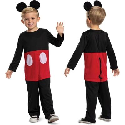 Mickey Mouse Costume for Kids - Black/Red, 3-4 Years Mickey Mouse Costume for Kids - Black/Red, 3-4 Years
