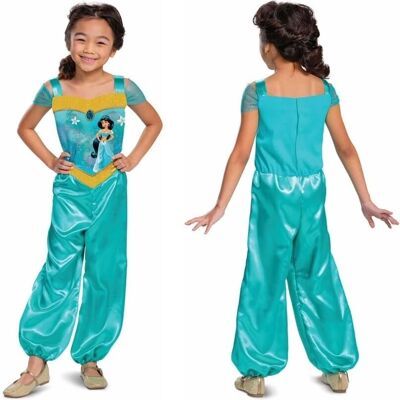 Lacey Wigs Jasmine Kostuum - Blauw/Geel, 5-6 Jaar Lacey Wigs Jasmine Kostuum - Blauw/Geel, 5-6 Jaar