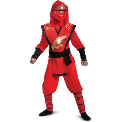 LEGO Kai Ninjago Kostüm - Rot/Schwarz für Kinder 7-8 J. LEGO Kai Ninjago Kostüm - Rot/Schwarz für Kinder 7-8 J.