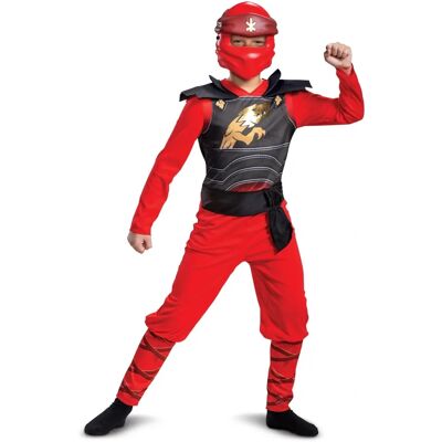 LEGO Kai Ninjago kostym för barn - Röd & Svart, storlek S LEGO Kai Ninjago kostym för barn - Röd & Svart, storlek S