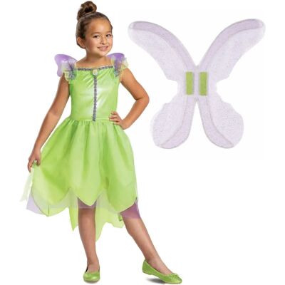Disney Tinker Bell Fe-Dräkt för Barn - Grön Satängklänning Disney Tinker Bell Fe-Dräkt för Barn - Grön Satängklänning