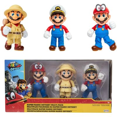 Nintendo Super Mario Odyssey 3-Pack - Actionfigurer - Flerfärgad - 10cm Nintendo Super Mario Odyssey 3-Pack - Actionfigurer - Flerfärgad - 10cm