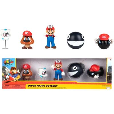 Ensemble de 5 figurines Super Mario Odyssey Jakks Pacific - Publicité Ensemble de 5 figurines Super Mario Odyssey Jakks Pacific - Publicité