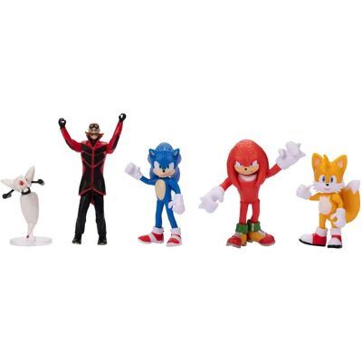 Conjunto de Figuras Sonic 2.75 polegadas - Sonic, Tails, Knuckles Conjunto de Figuras Sonic 2.75 polegadas - Sonic, Tails, Knuckles