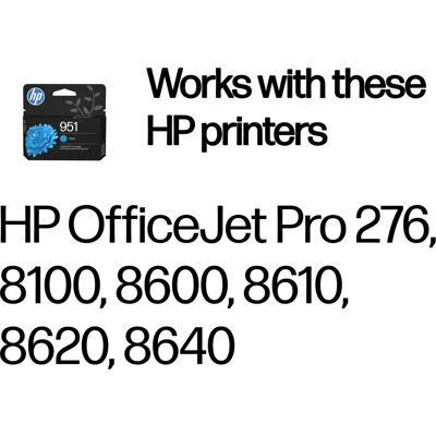 HP - 951 - Cyan - Standard Yield - Ink cartridge HP - 951 - Cyan - Standard Yield - Ink cartridge