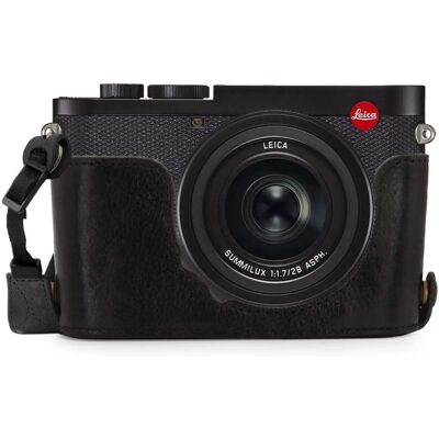 Megagear Funda de media cámara de cuero Leica Q2 - Ligera, a medida Megagear Funda de media cámara de cuero Leica Q2 - Ligera, a medida