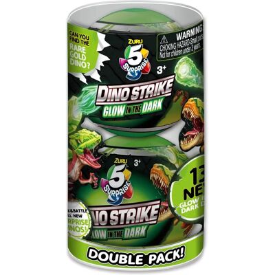 5 Surprise Dino Strike Glow in the Dark Serie 2 - Leksaker 5 Surprise Dino Strike Glow in the Dark Serie 2 - Leksaker