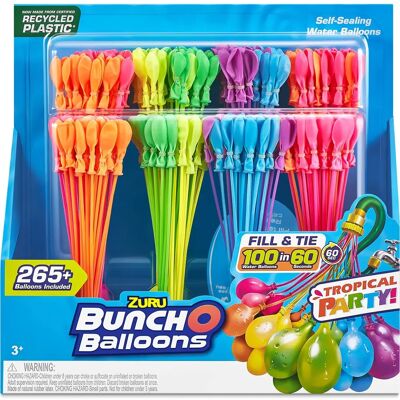 Zuru Tropical Party Water Balloons - Self-Tying, Pack of 8 Zuru Tropical Party Water Balloons - Self-Tying, Pack of 8