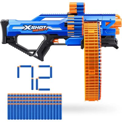 X-Shot Insanity - Pistolet na piankę z 72 strzałami X-Shot Insanity - Pistolet na piankę z 72 strzałami