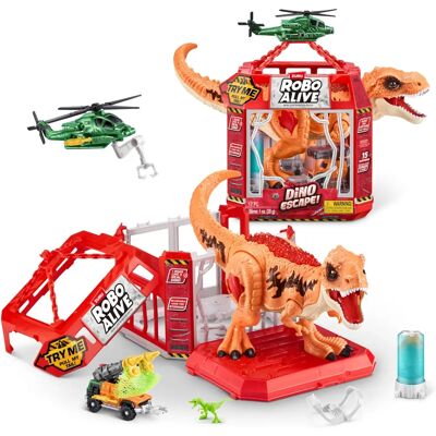 Robo Alive Dino Escape Series Dinosaur and Helicopter Playset - Dinosaur Game Set Robo Alive Dino Escape Series Dinosaur and Helicopter Playset - Dinosaur Game Set