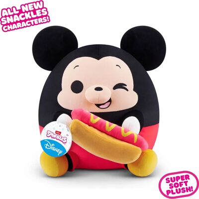 ZURU Snackles Mickey Knuffel - Superzachte Pluche & Beperkte Disney-editie ZURU Snackles Mickey Knuffel - Superzachte Pluche & Beperkte Disney-editie