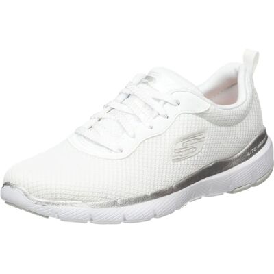 Skechers Baskets Flex Appeal 3.0 Blanches pour Femmes - Sport Casuel Course - Publicité Skechers Baskets Flex Appeal 3.0 Blanches pour Femmes - Sport Casuel Course - Publicité