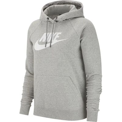 Nike Damen Fleecepullover - Sweatshirt - Grau - Kapuzen - Essential Nike Damen Fleecepullover - Sweatshirt - Grau - Kapuzen - Essential