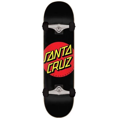 Santa Cruz Classic Dot Full 8" Black Skateboard - Skateboard Santa Cruz Classic Dot Full 8" Black Skateboard - Skateboard