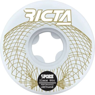 Ricta Weiß Wire Frame Sparx 99a 53mm Skateboard Rollen - Skateboard Rollen Ricta Weiß Wire Frame Sparx 99a 53mm Skateboard Rollen - Skateboard Rollen
