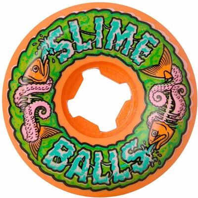 Roues de skateboard Fish Balls de Slime Balls - 56mm 99A - Orange - Publicité Roues de skateboard Fish Balls de Slime Balls - 56mm 99A - Orange - Publicité