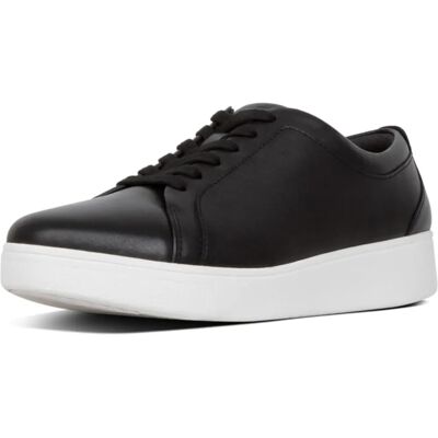 Fitflop Damen Rally Freizeit-Sneakers - Schwarz Leder Größe 8 Fitflop Damen Rally Freizeit-Sneakers - Schwarz Leder Größe 8