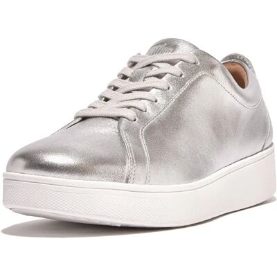 Fitflop Baskets en Cuir Rally pour Femmes - Argent - Taille 4.5 - Sneakers Décontractés - Publicité Fitflop Baskets en Cuir Rally pour Femmes - Argent - Taille 4.5 - Sneakers Décontractés - Publicité