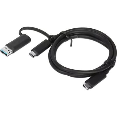 Lenovo USB-C Kabel 1M 10Gbps Data & 100W Laddning - Svart Lenovo USB-C Kabel 1M 10Gbps Data & 100W Laddning - Svart