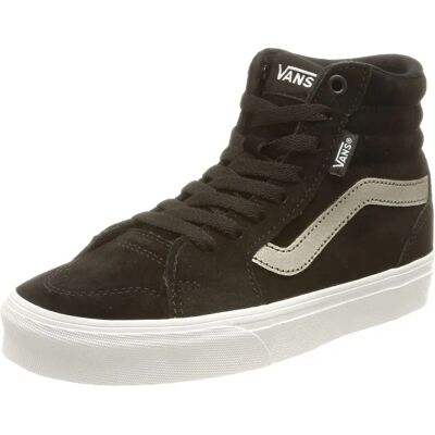 Vans Filmore Hi Ante de Ante de Piel Metálica Negro Hematite - Zapatillas Vans Filmore Hi Ante de Ante de Piel Metálica Negro Hematite - Zapatillas