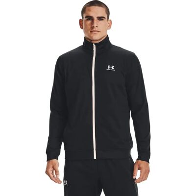 Męska Kurtka Tricot Under Armour - Czarna / Biała Onyx - Odzież Sportowa Męska Kurtka Tricot Under Armour - Czarna / Biała Onyx - Odzież Sportowa