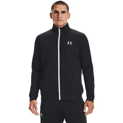 Under Armour Mens Sportstyle Tricot Jacket - Black / Onyx White - XXL - Jacket Under Armour Mens Sportstyle Tricot Jacket - Black / Onyx White - XXL - Jacket