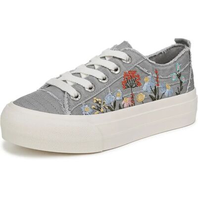 Blowfish Malibu Sadie Sun Grau/Blumen Turnschuhe - Damen Blowfish Malibu Sadie Sun Grau/Blumen Turnschuhe - Damen