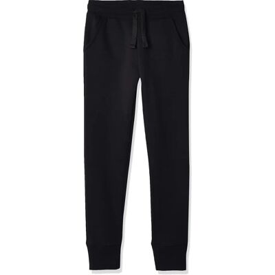 Amazon Essentials Calças de moletom para meninas - Preto, 4 anos Amazon Essentials Calças de moletom para meninas - Preto, 4 anos
