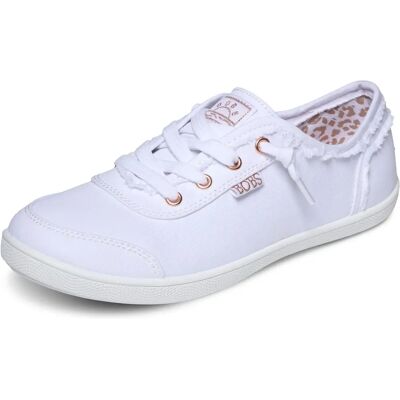Skechers Donna BOBS B CUTE Sneakers Bianche Slip-On 8.5 Skechers Donna BOBS B CUTE Sneakers Bianche Slip-On 8.5