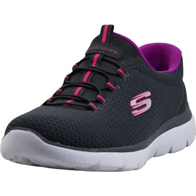 Skechers Summits Womens Charcoal/Purple Lightweight Sports Trainers Skechers Summits Womens Charcoal/Purple Lightweight Sports Trainers