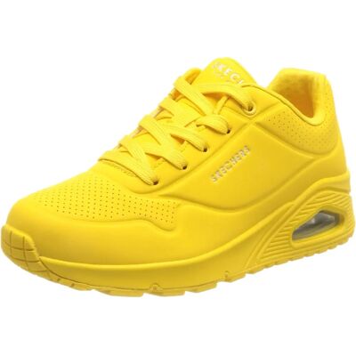 Baskets Skechers Jaune Eco-Cuir - Femme Toute l'Année Baskets Skechers Jaune Eco-Cuir - Femme Toute l'Année