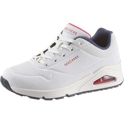 Skechers Weiß/Navy/Rot Uno - Damen Sneakers Skechers Weiß/Navy/Rot Uno - Damen Sneakers