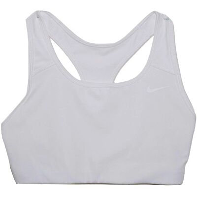 Nike Swoosh Damen Medium Support Sport-BH - Weiß - S Nike Swoosh Damen Medium Support Sport-BH - Weiß - S