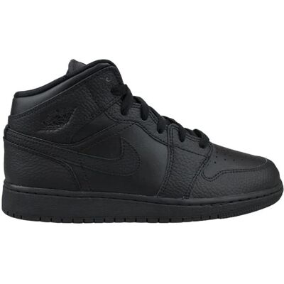 Nike Jordan 1 Mid Sorte Børnesko - Støttende & Stilfulde Nike Jordan 1 Mid Sorte Børnesko - Støttende & Stilfulde