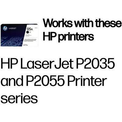 HP - CE505A - Svart - LaserJet P2035 P2055 - Tonerkassett HP - CE505A - Svart - LaserJet P2035 P2055 - Tonerkassett