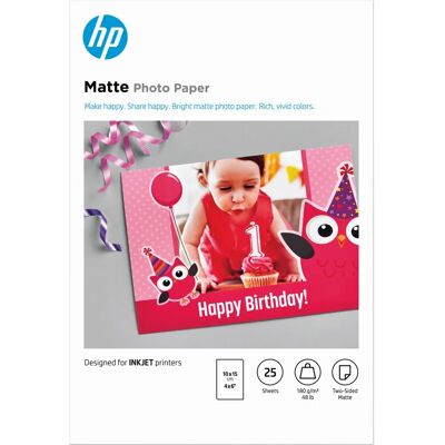 HP Weiß Matt Fotopapier 180g/10x15cm - Fotopapier HP Weiß Matt Fotopapier 180g/10x15cm - Fotopapier