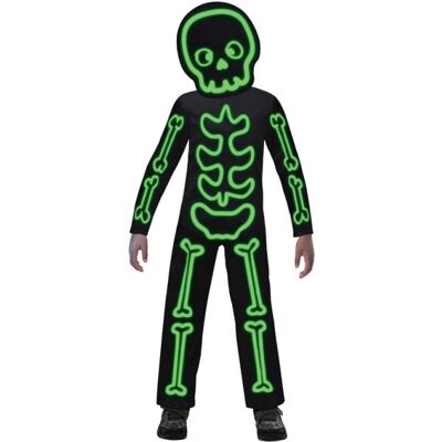 Amscan 9907098 Mono Esqueleto Luminoso y Máscara para Halloween Disfraz - Costume Amscan 9907098 Mono Esqueleto Luminoso y Máscara para Halloween Disfraz - Costume