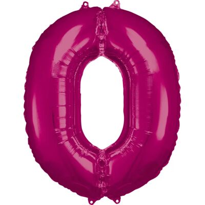 Amscan Rosa 0 Ballon - Partydekoration Amscan Rosa 0 Ballon - Partydekoration
