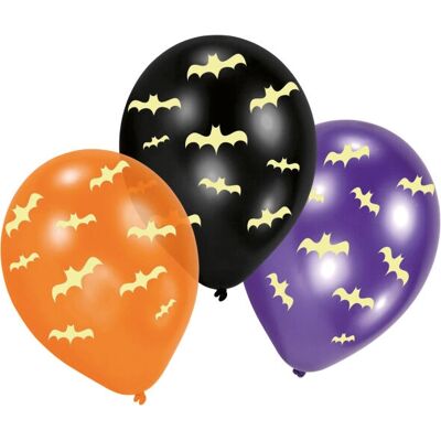 Amscan 9907472 Black Purple Orange Bat Balloons - Party Decoration Amscan 9907472 Black Purple Orange Bat Balloons - Party Decoration