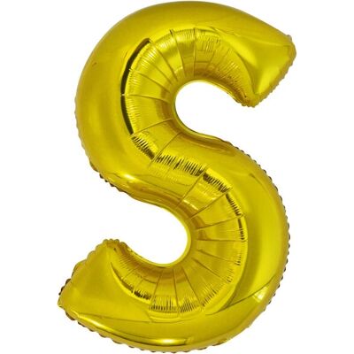 Amscan Gold Buchstabe 'S' Folieballon - Partydekoration Amscan Gold Buchstabe 'S' Folieballon - Partydekoration