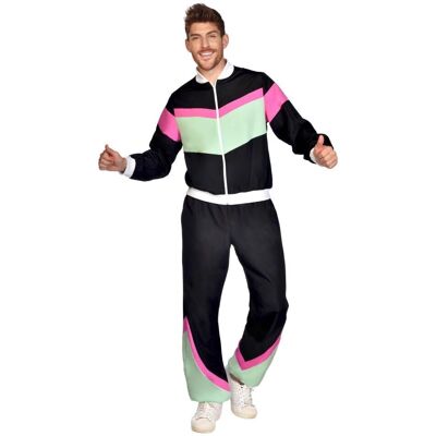 Amscan Czarny retro 80s dres - Unisex Amscan Czarny retro 80s dres - Unisex