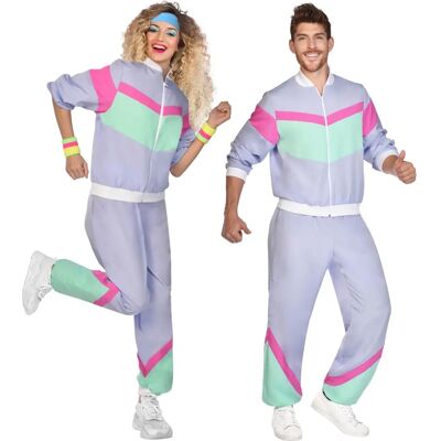 Amscan Fioletowy Retro 80s Kostium Unisex Amscan Fioletowy Retro 80s Kostium Unisex