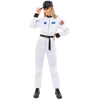 Vit astronautdräkt för kvinnor - Storlek 36/38 - Karneval & Fest Vit astronautdräkt för kvinnor - Storlek 36/38 - Karneval & Fest