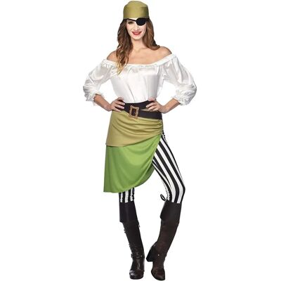 Amscan Amscan Melinda Piratin Kostüm - Damen 42 grün-braun Karneval Amscan Amscan Melinda Piratin Kostüm - Damen 42 grün-braun Karneval