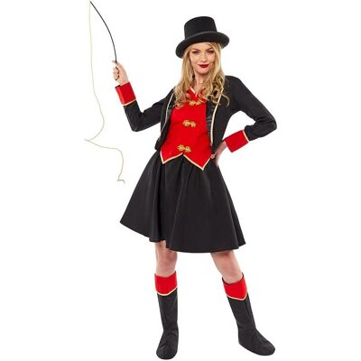 Amscan Marchio Modello Camilla Direttrice di Circo - Costume nero-rosso Amscan Marchio Modello Camilla Direttrice di Circo - Costume nero-rosso