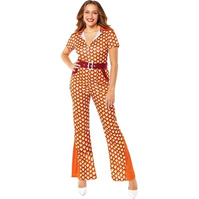 Amscan Mary-Jane 70er Jahre Jumpsuit Damenkostüm - Orange - Größe 36 Retro Amscan Mary-Jane 70er Jahre Jumpsuit Damenkostüm - Orange - Größe 36 Retro